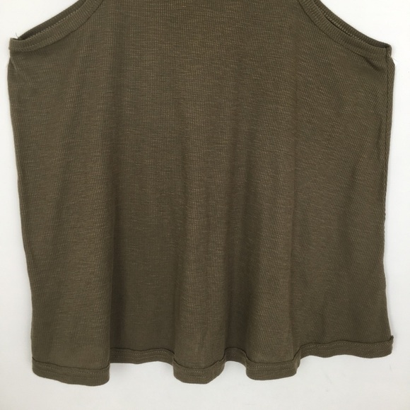 Intimately Free People Flowy Tank Top Ribbed High Neck Racer Back Trapeze Size S - Picture 8 of 13